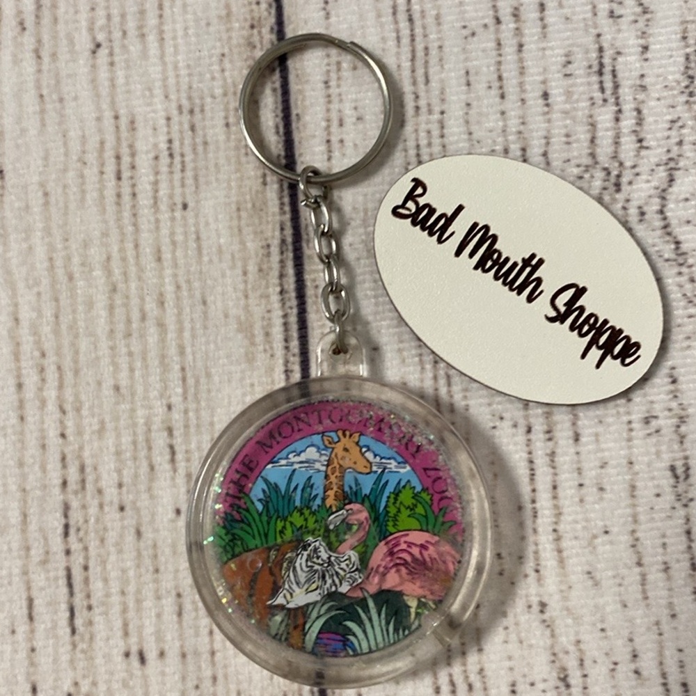 Vintage 90s The Montgomery Zoo Alabama Keychain Keyring AS IS